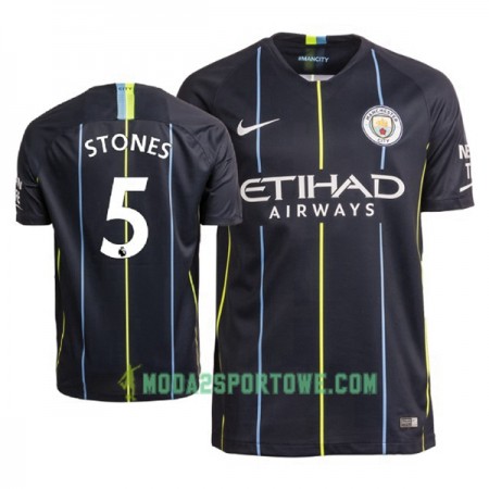 Koszulka Manchester City Stones 5 Wyjazdowe Stroje Piłkarskie 2018-2019 Krótki Rękaw